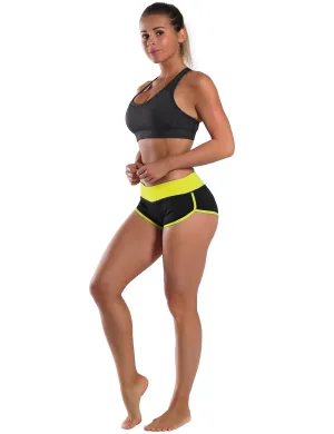 030 Sexy Booty Pilates Shorts fluorescentyellow_black_Pilates