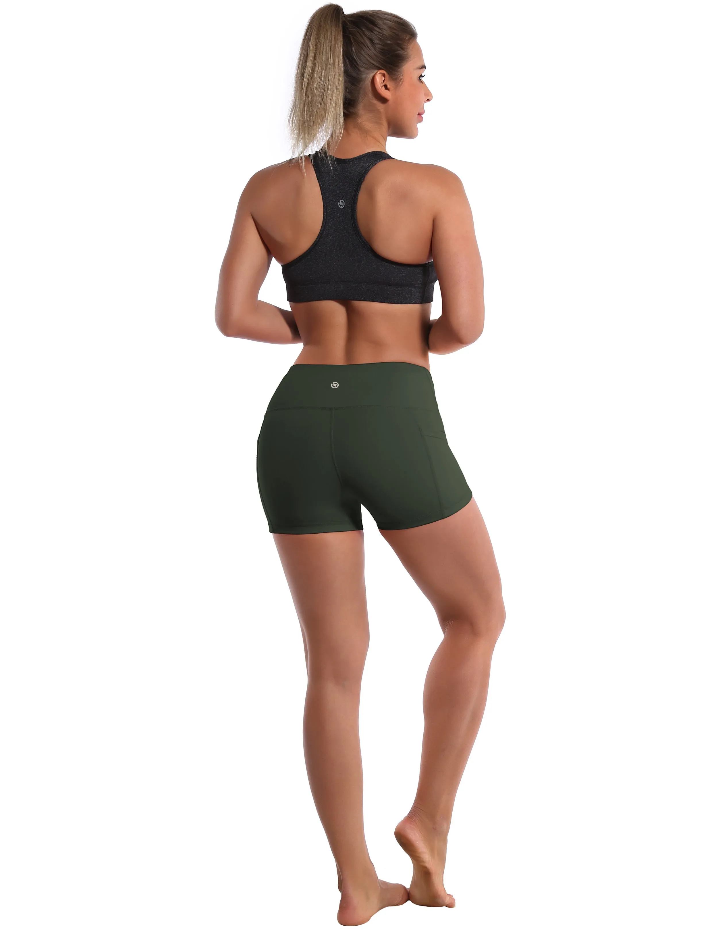 2.5" Side Pockets Golf Shorts olivegray_Golf