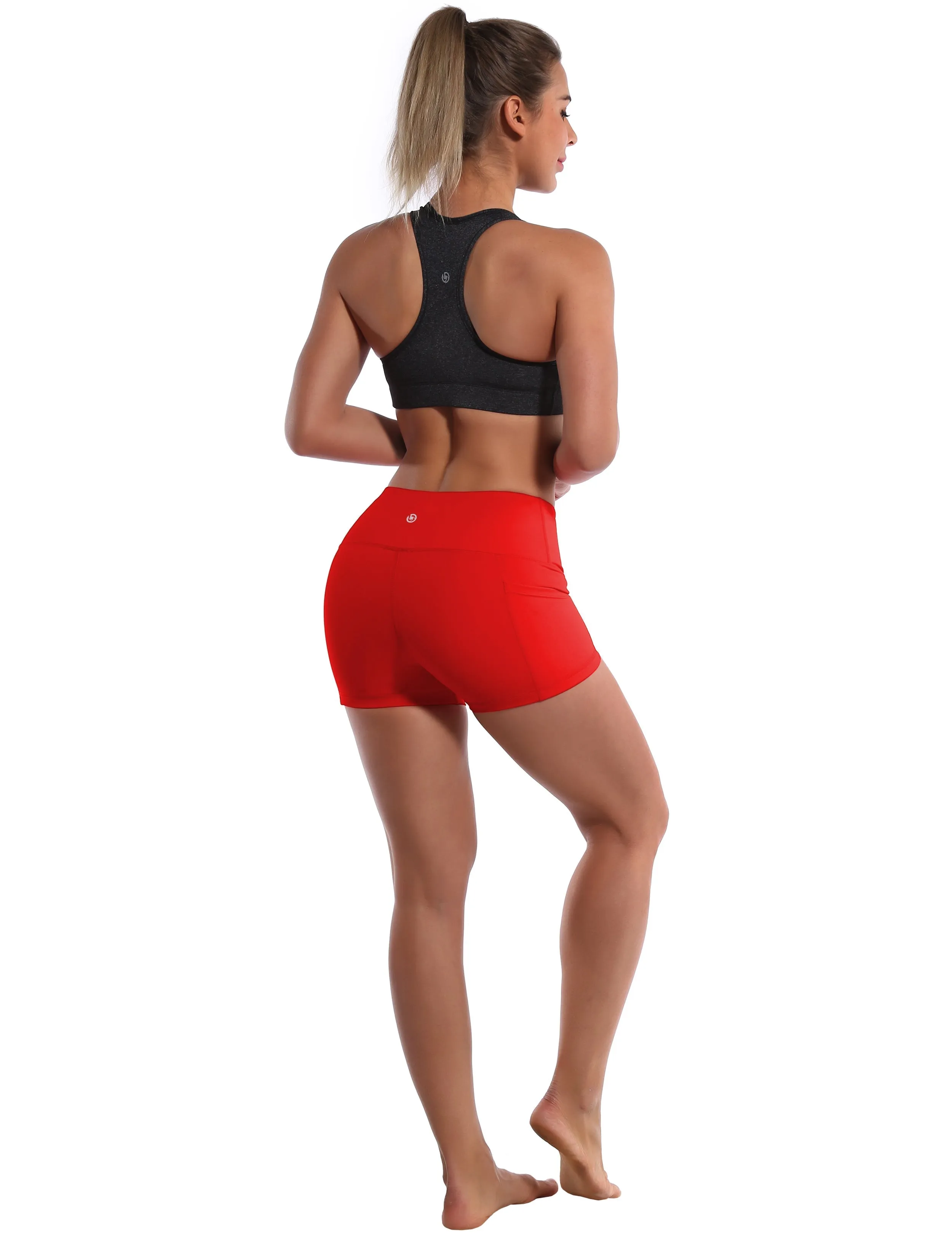 2.5" Side Pockets Gym Shorts scarlet_Gym