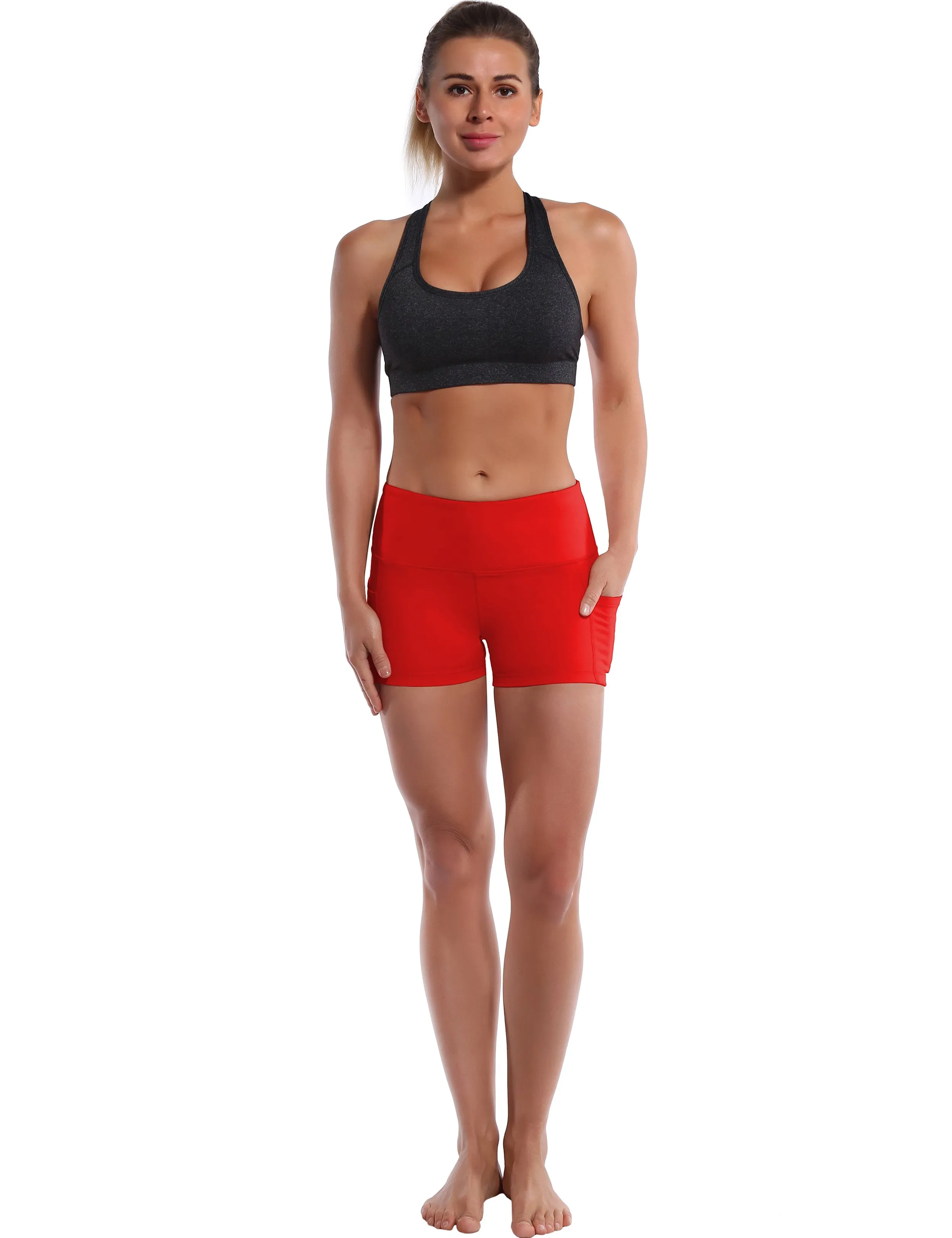 2.5" Side Pockets Gym Shorts scarlet_Gym