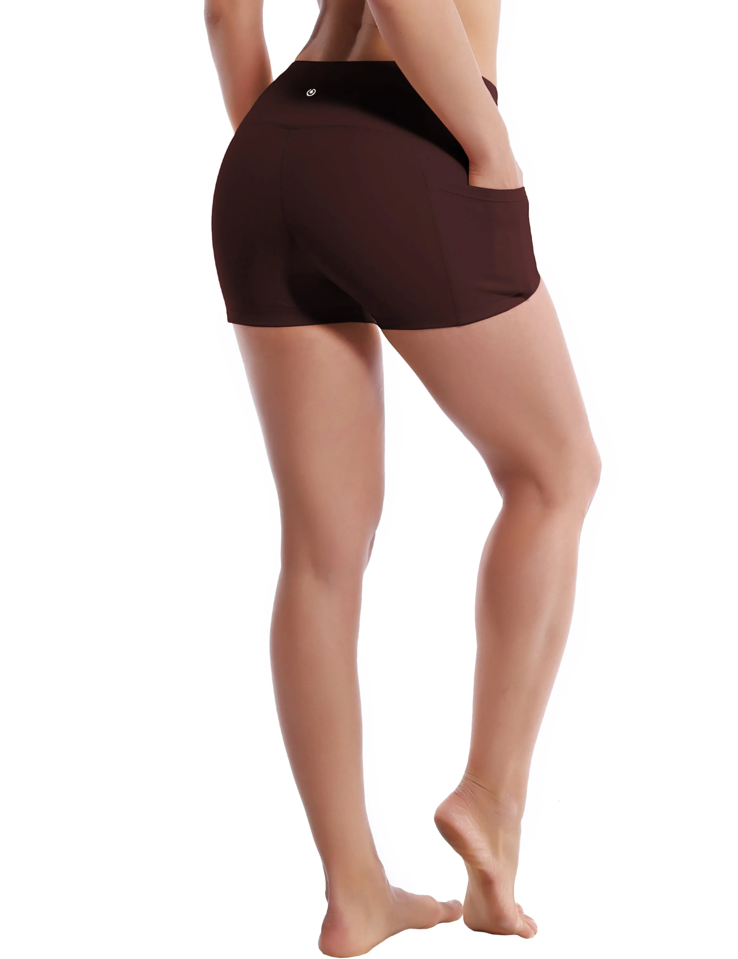2.5" Side Pockets Pilates Shorts mahoganymaroon_Pilates