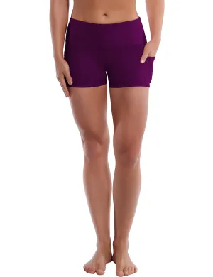 2.5" Side Pockets Tall Size Shorts plum_Tall Size