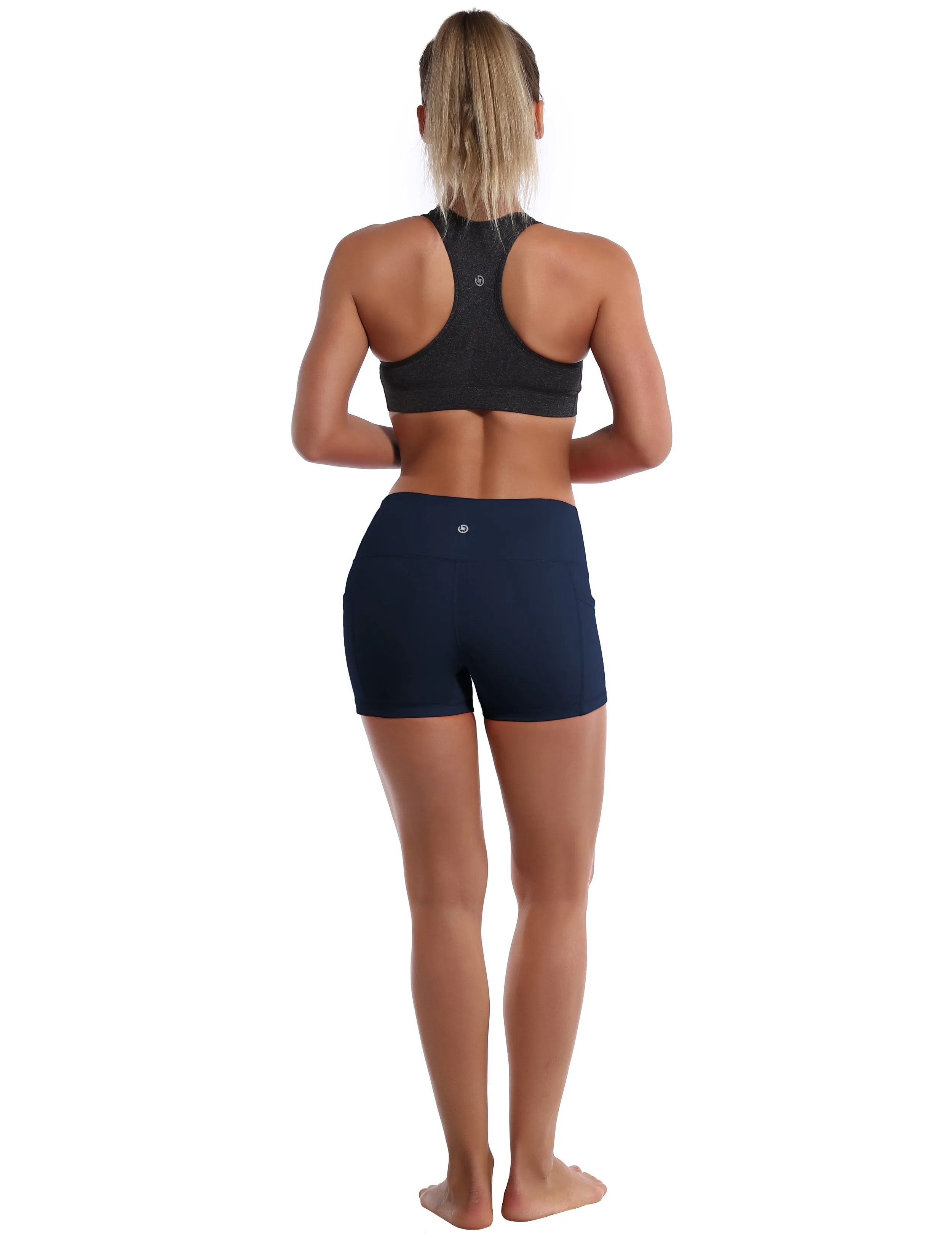 2.5" Side Pockets yogastudio Shorts darknavy ins_yogastudio