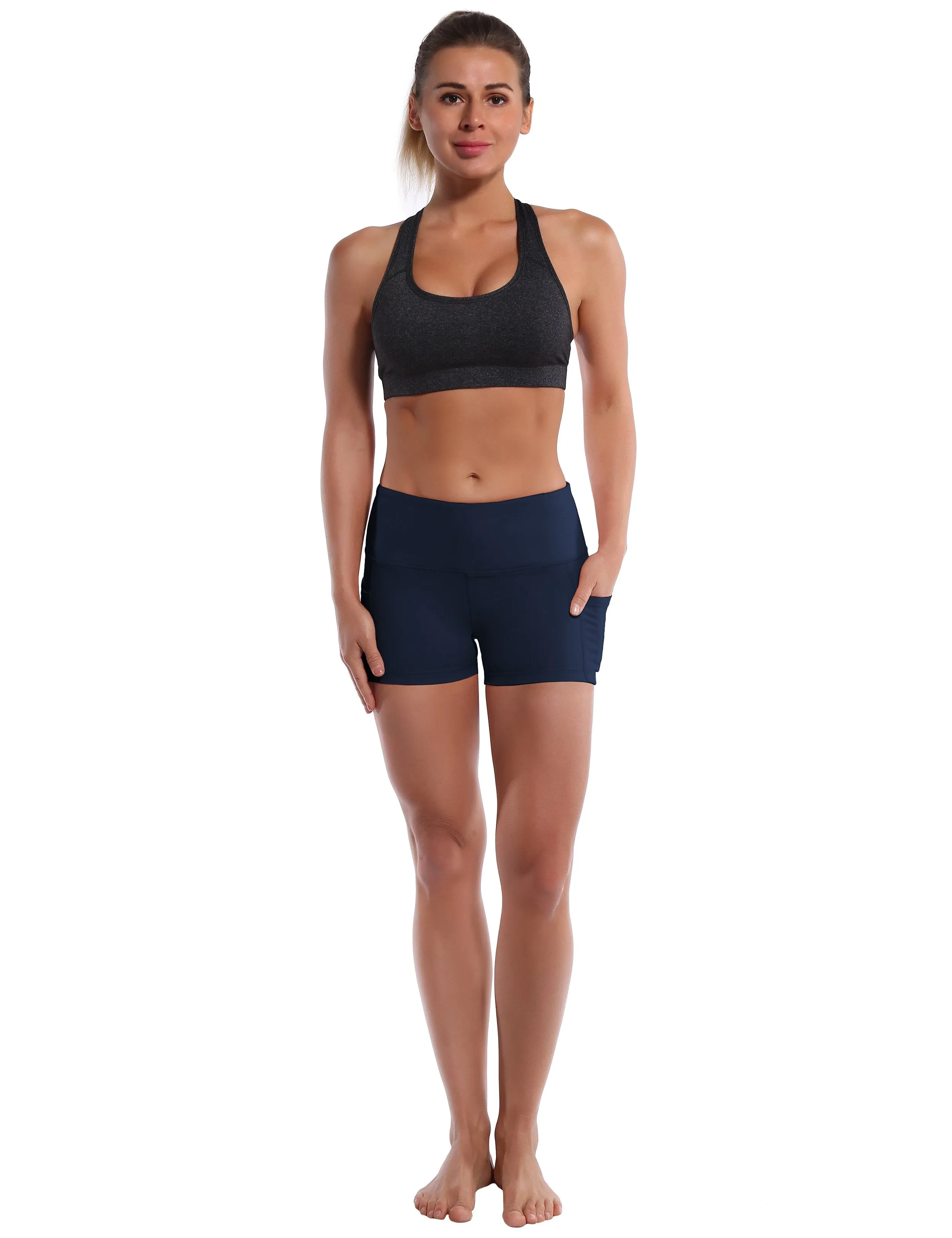 2.5" Side Pockets yogastudio Shorts darknavy ins_yogastudio