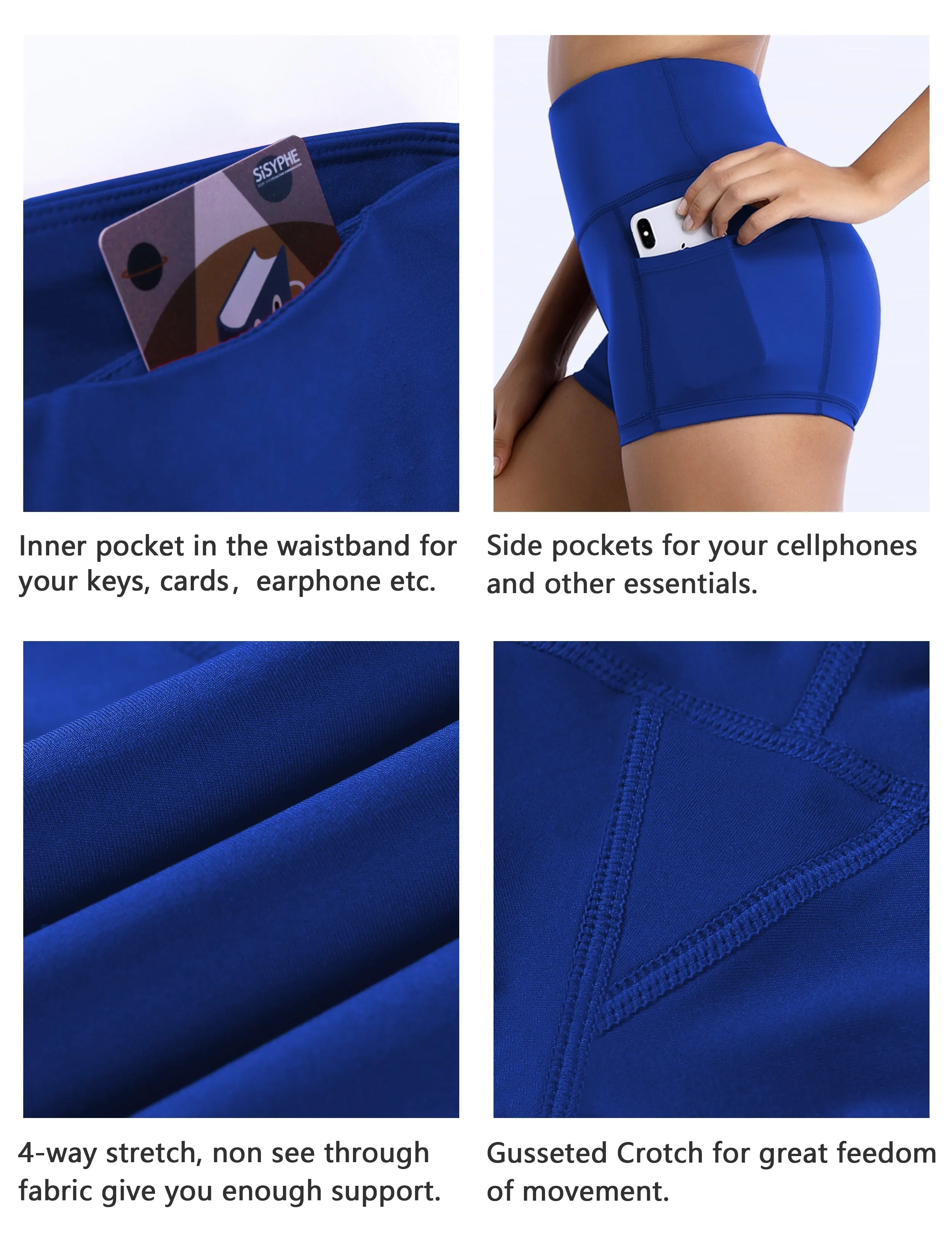 2.5" Side Pockets yogastudio Shorts navy_yogastudio