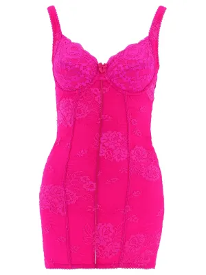 Balenciaga Floral Jacquard Lingerie Dress