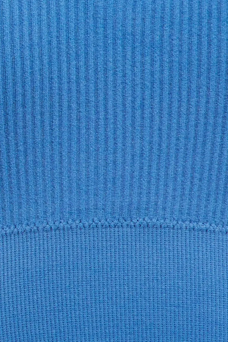 Blue Seamless Crop Top Bralette