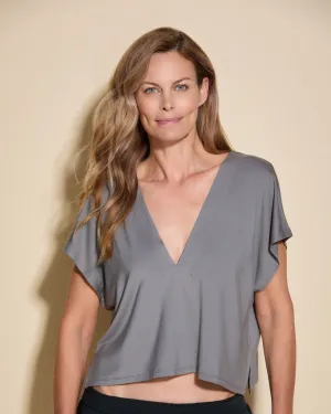 Camiseta Con Doble Escote En V
