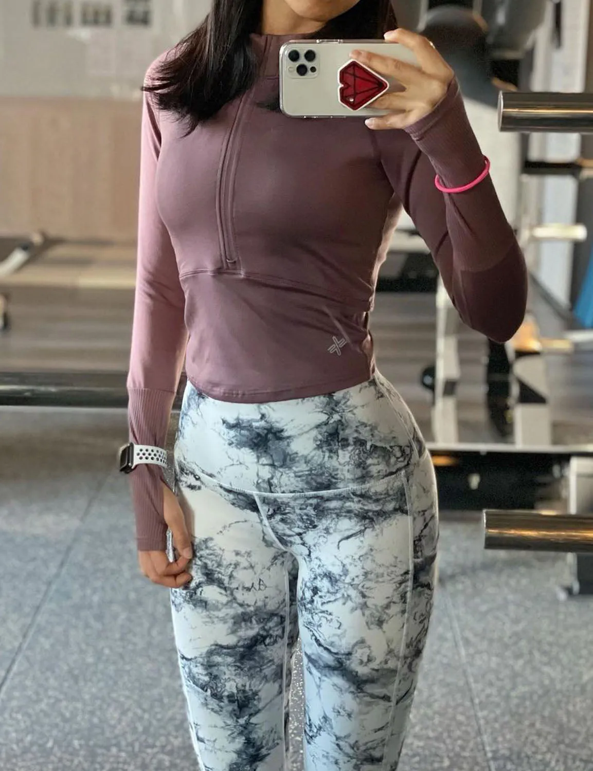 Hip Line Side Pockets Gym Pants arabescato ins_Gym