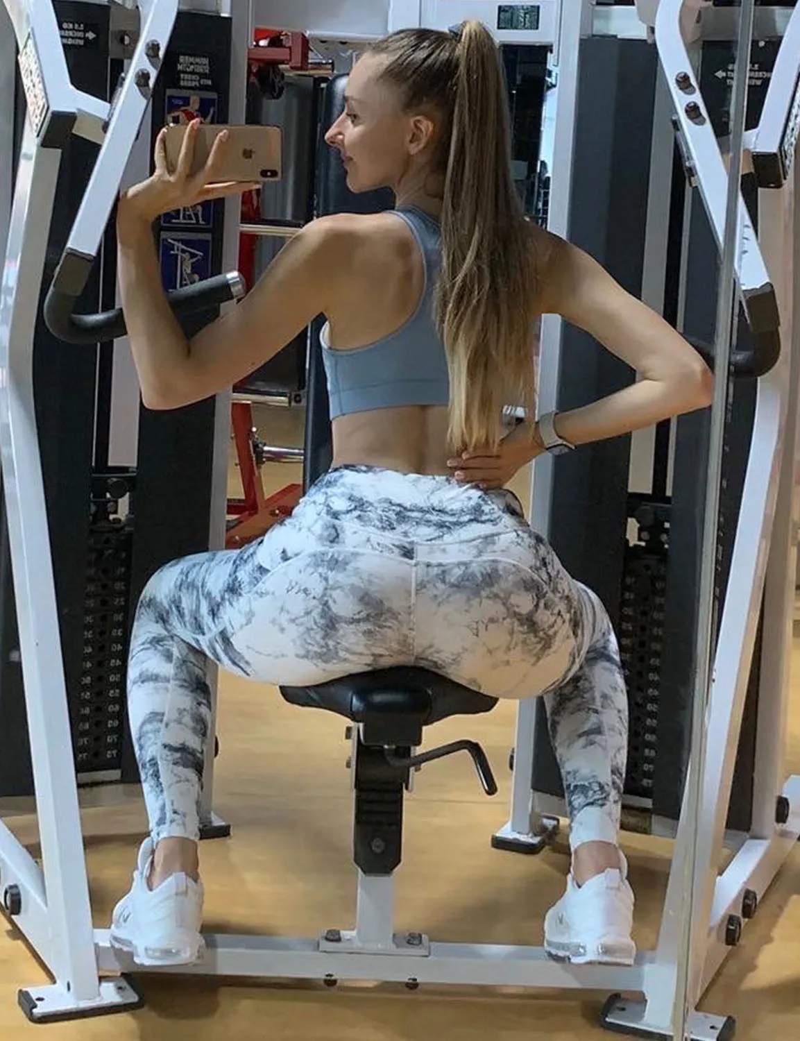 Hip Line Side Pockets Gym Pants arabescato ins_Gym