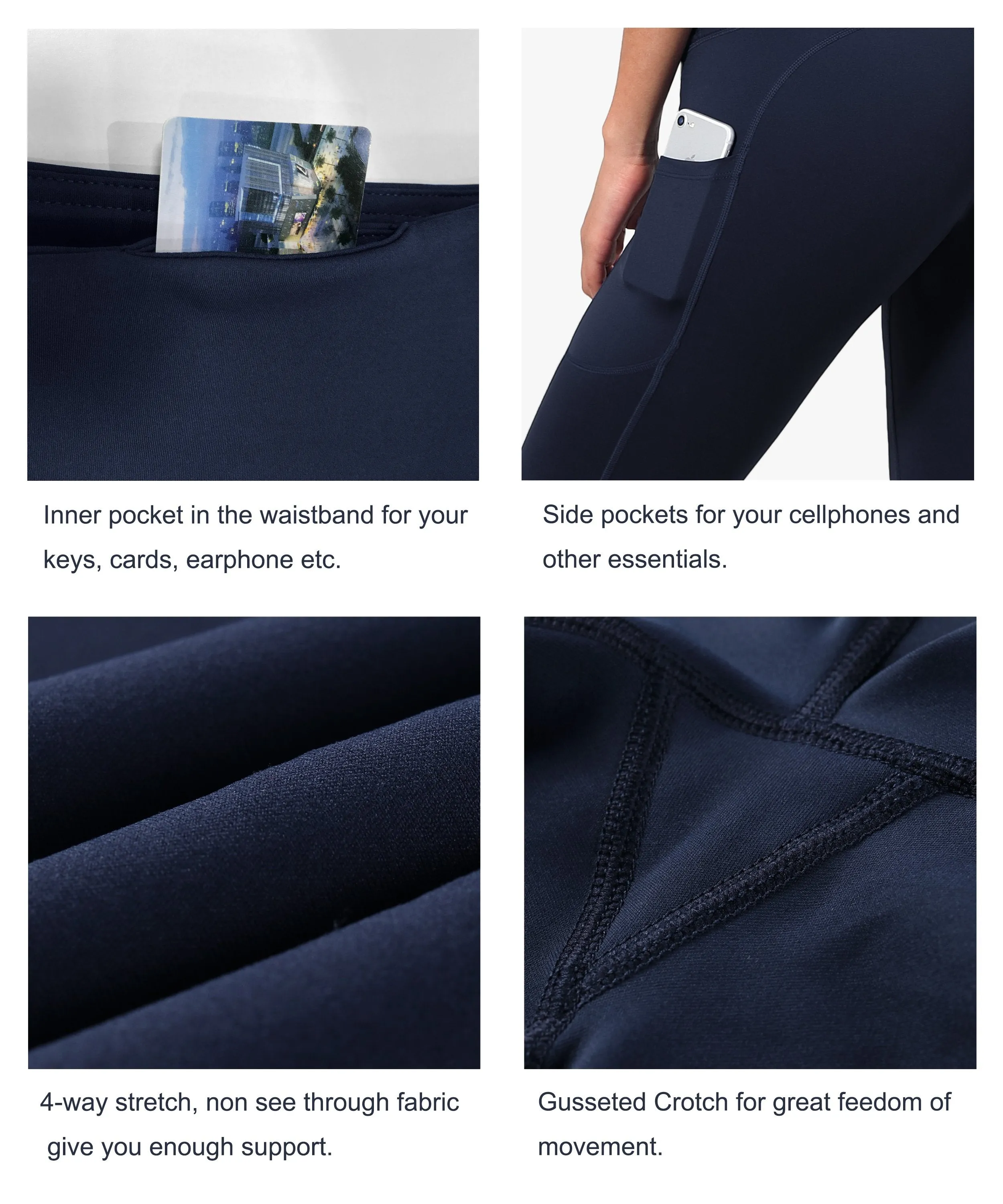 Hip Line Side Pockets Gym Pants darknavy ins_Gym