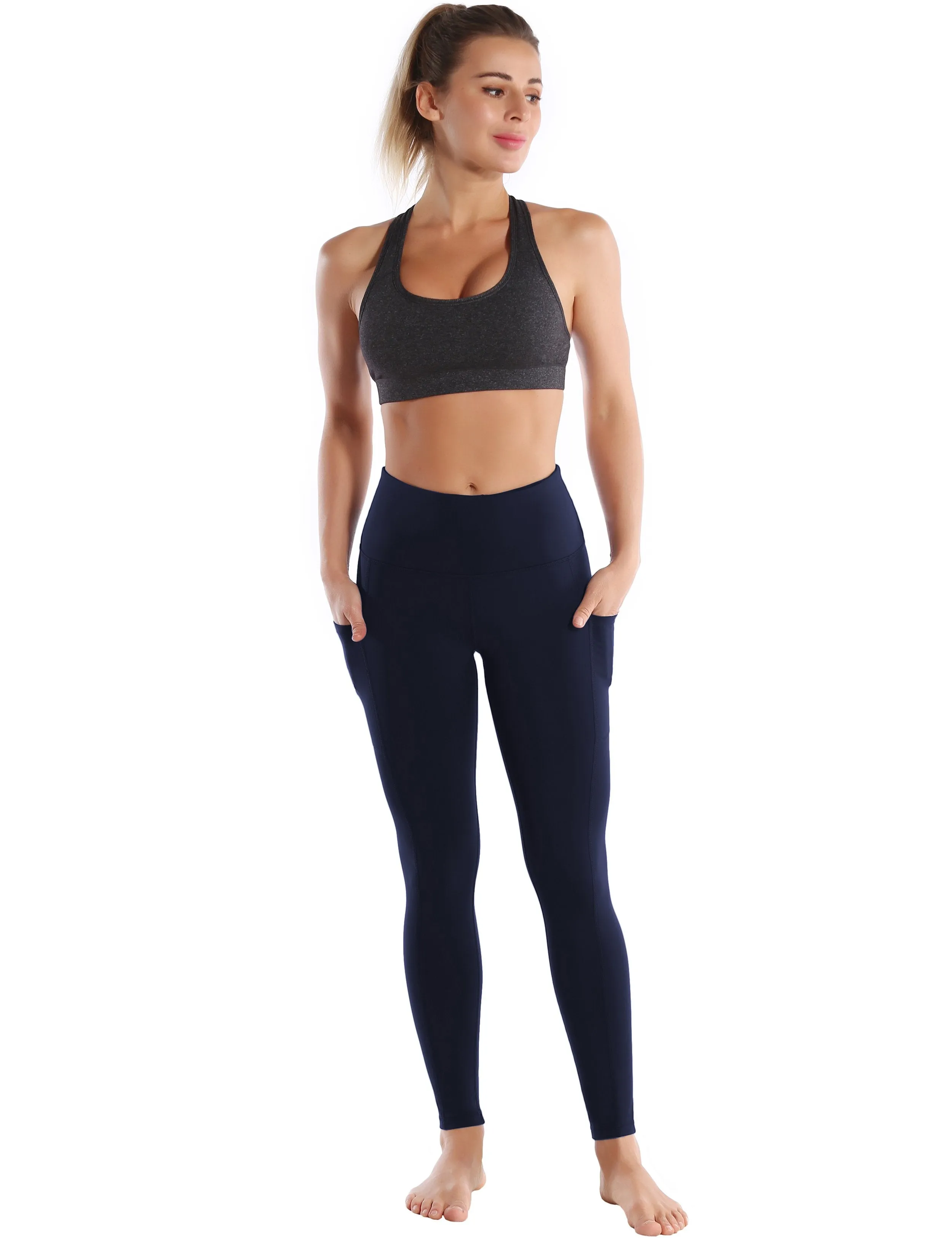 Hip Line Side Pockets Gym Pants darknavy ins_Gym