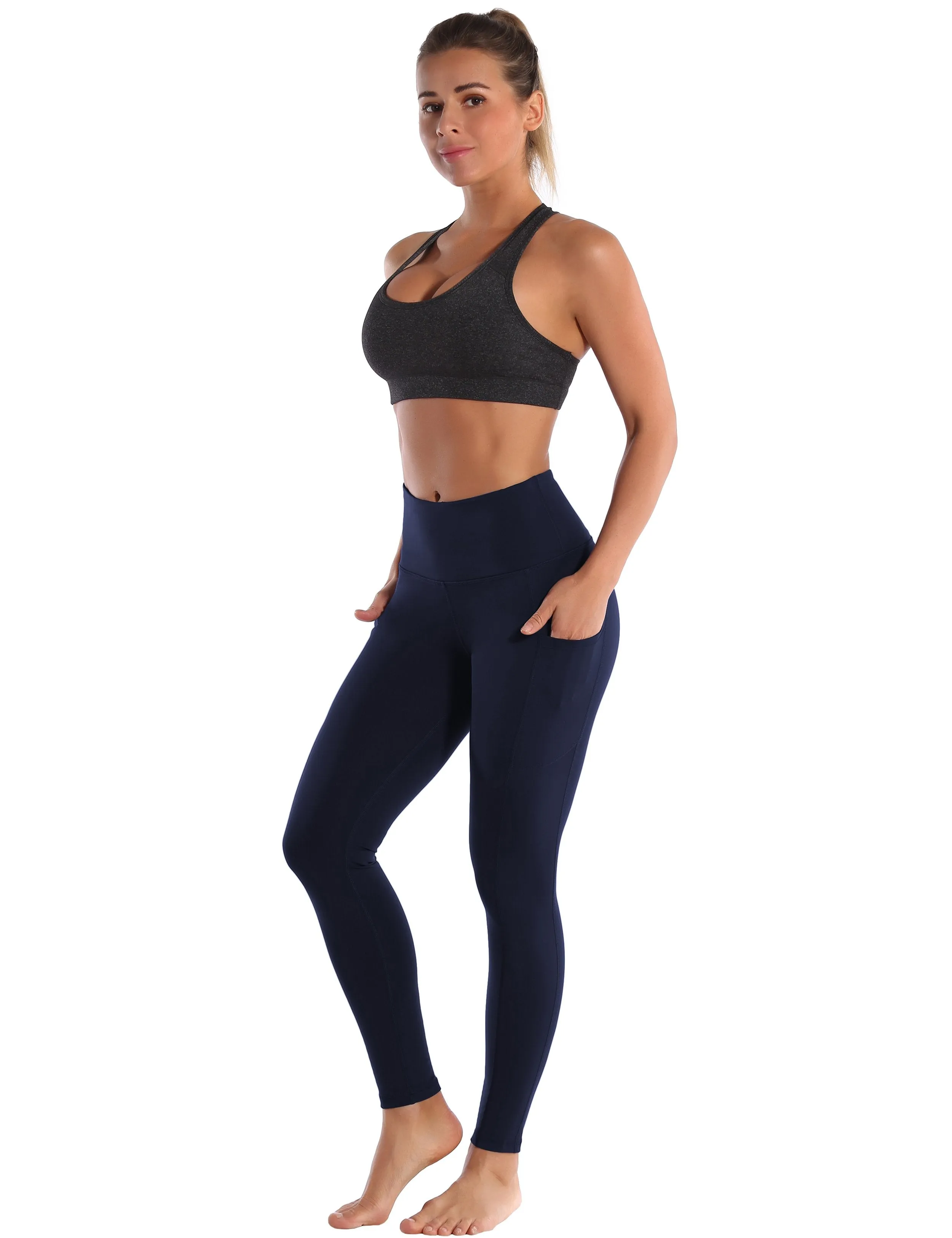 Hip Line Side Pockets Gym Pants darknavy ins_Gym