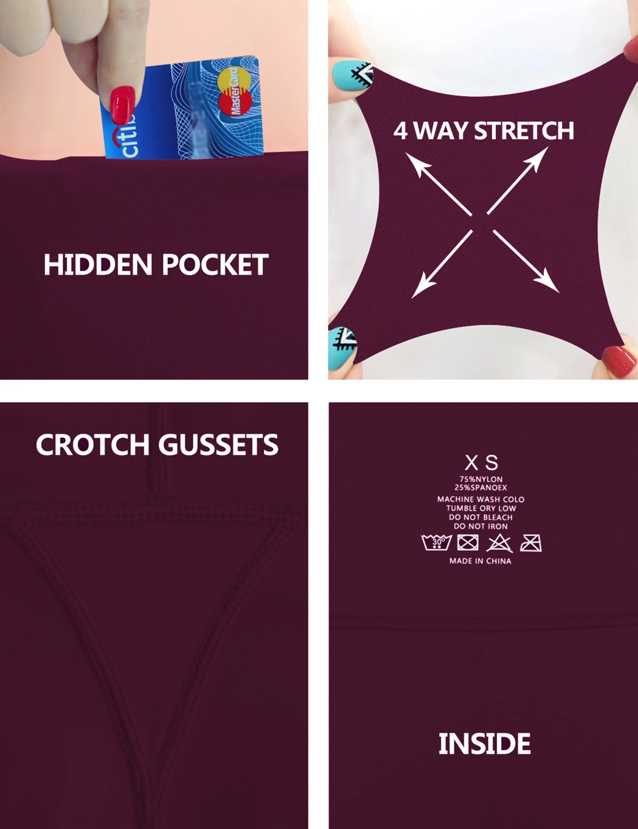 Hip Line Side Pockets Pilates Pants grapevine_Pilates