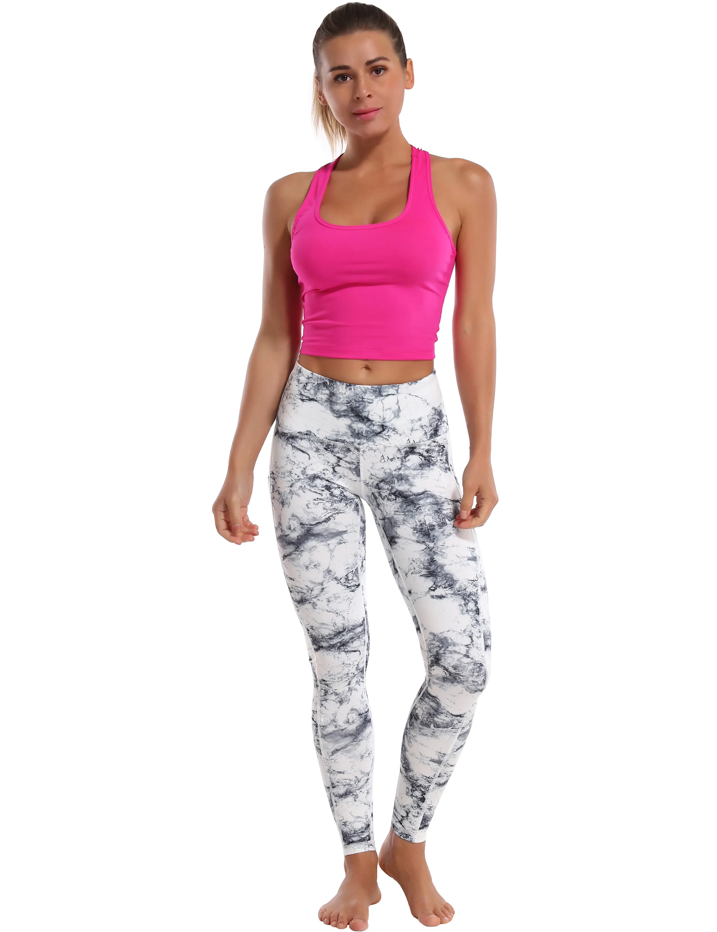 Hip Line Side Pockets Plus Size Pants arabescato_Plus Size