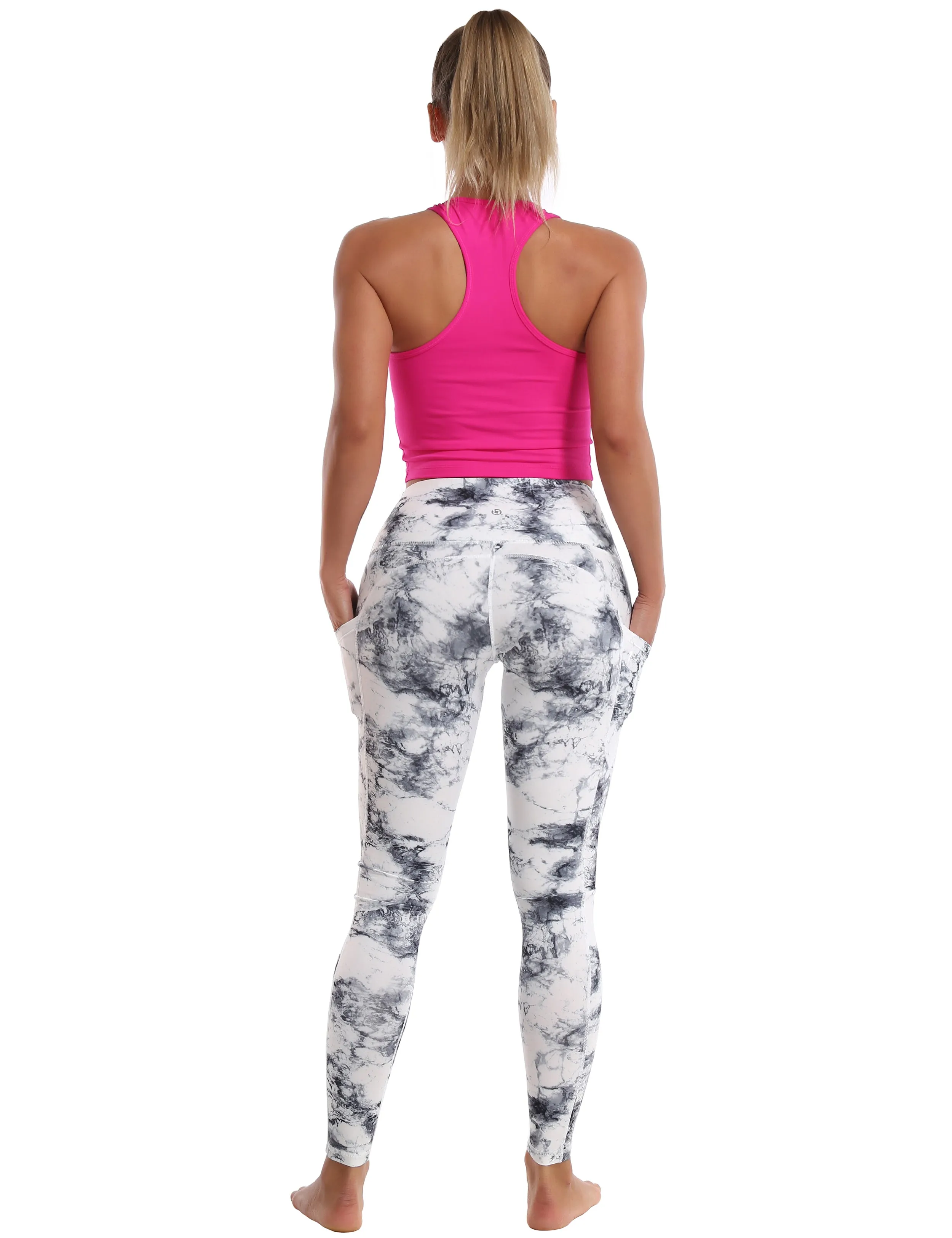 Hip Line Side Pockets Plus Size Pants arabescato_Plus Size