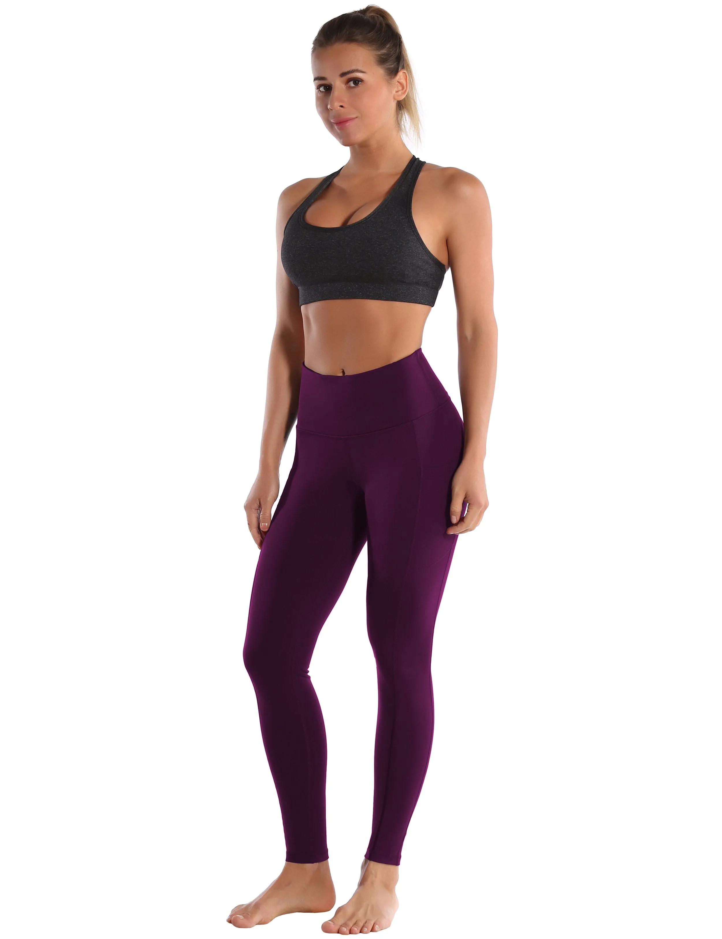 Hip Line Side Pockets Plus Size Pants grapevine ins_Plus Size