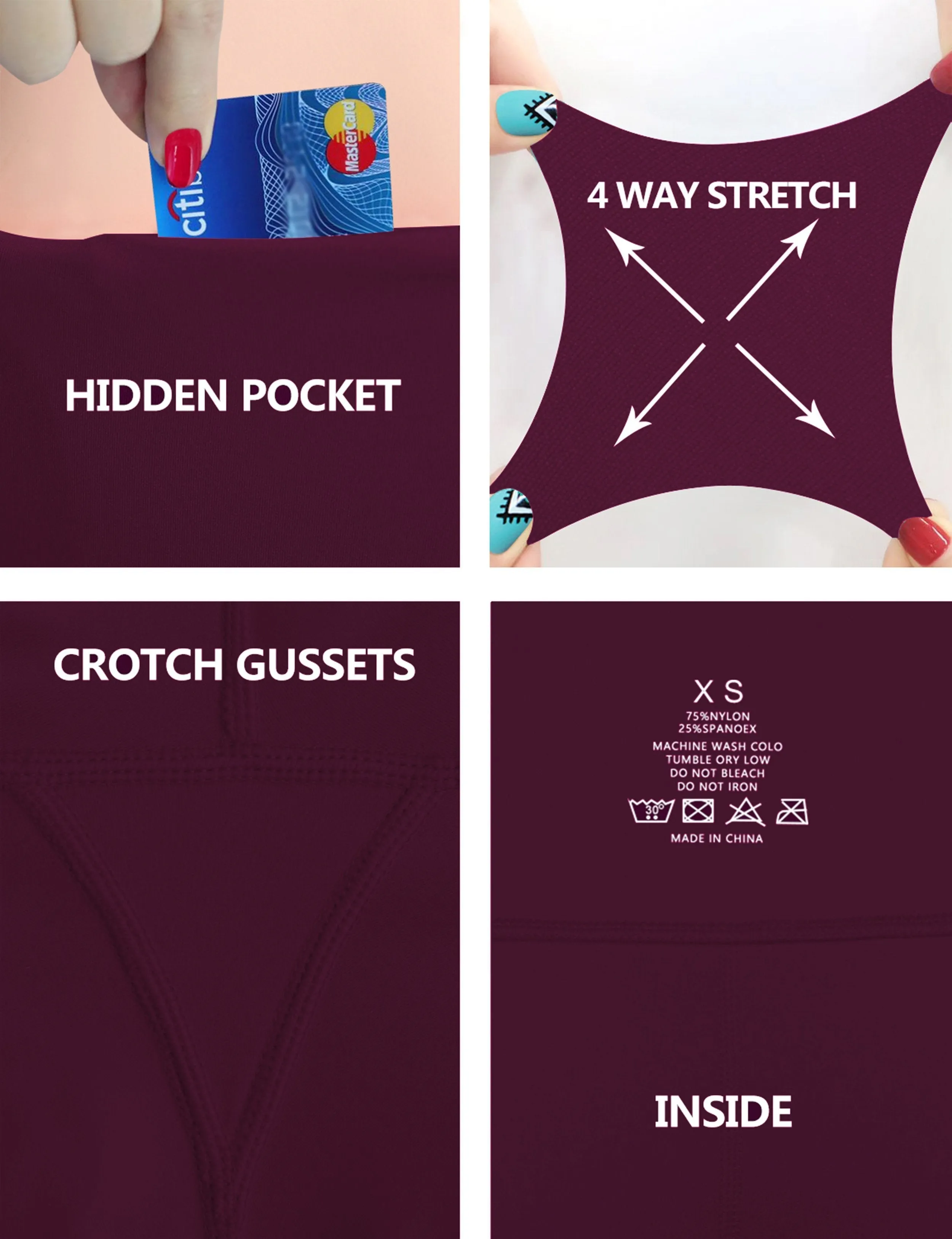 Hip Line Side Pockets Plus Size Pants grapevine ins_Plus Size