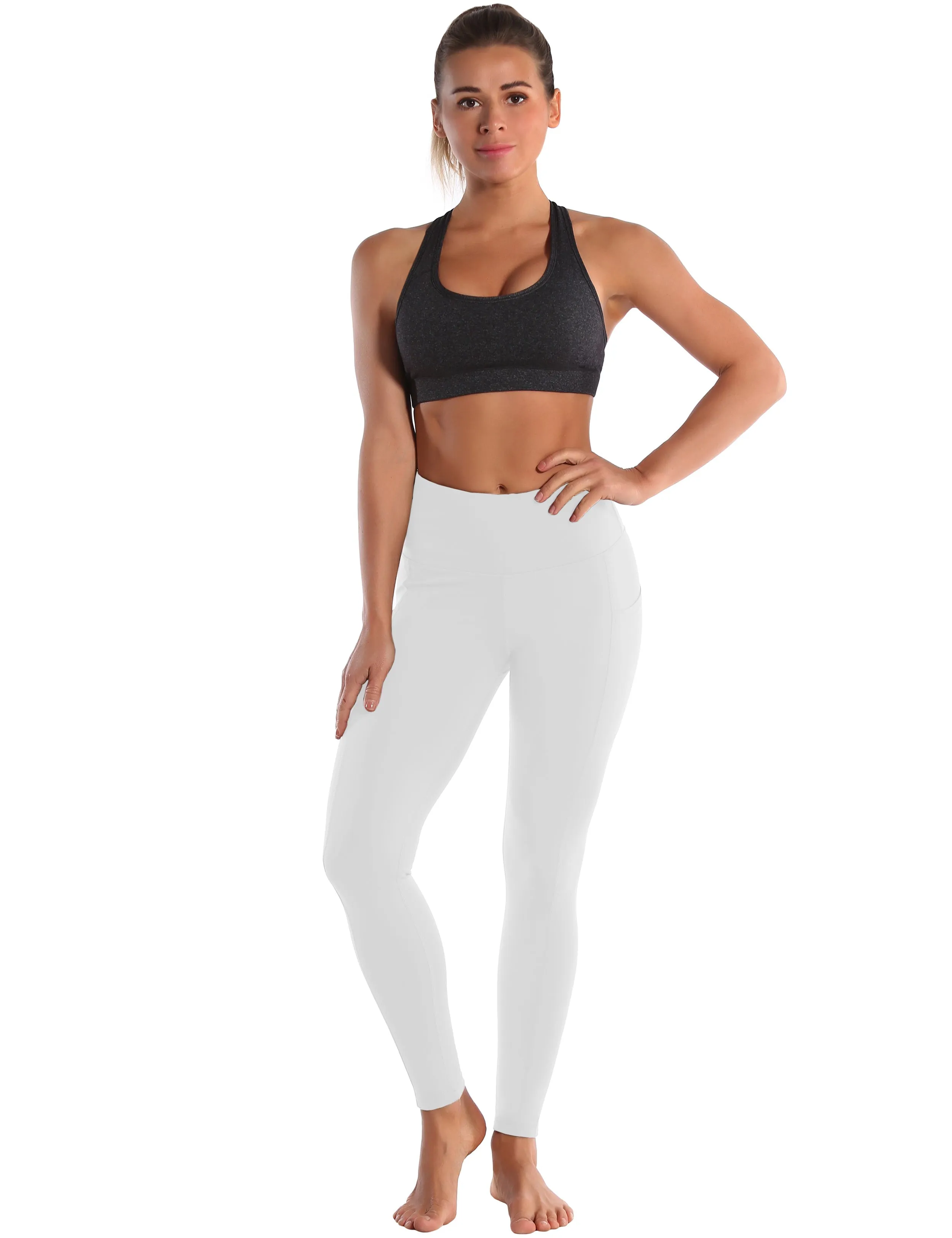 Hip Line Side Pockets Yoga Pants lightgray_yoga