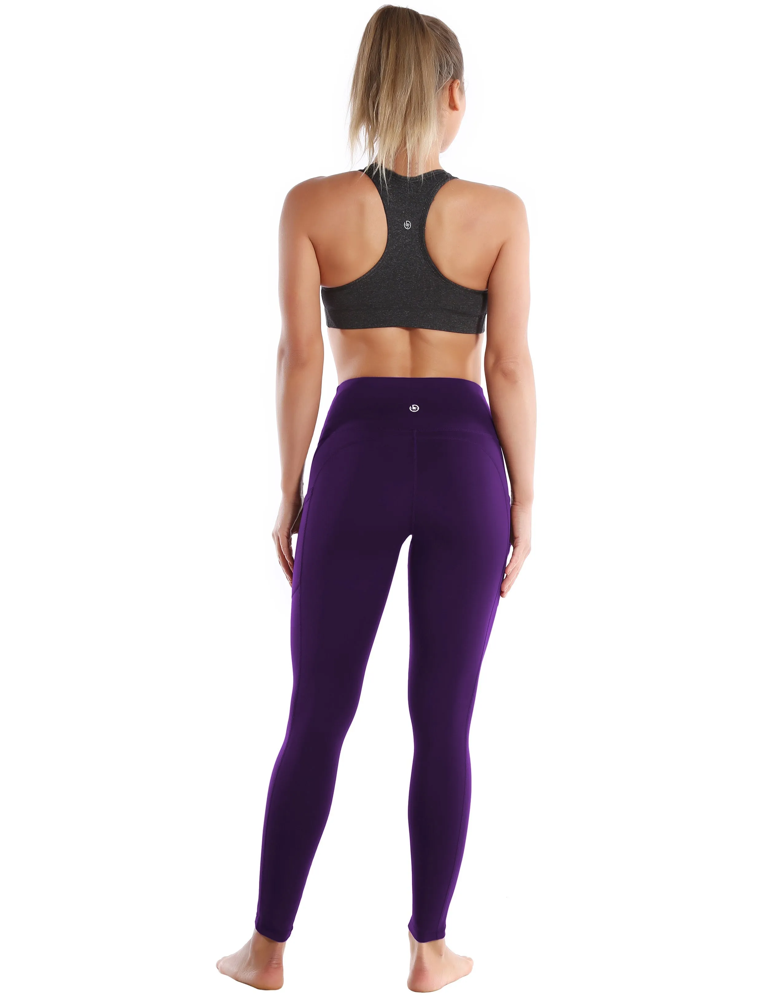Hip Line Side Pockets yogastudio Pants eggplantpurple_yogastudio