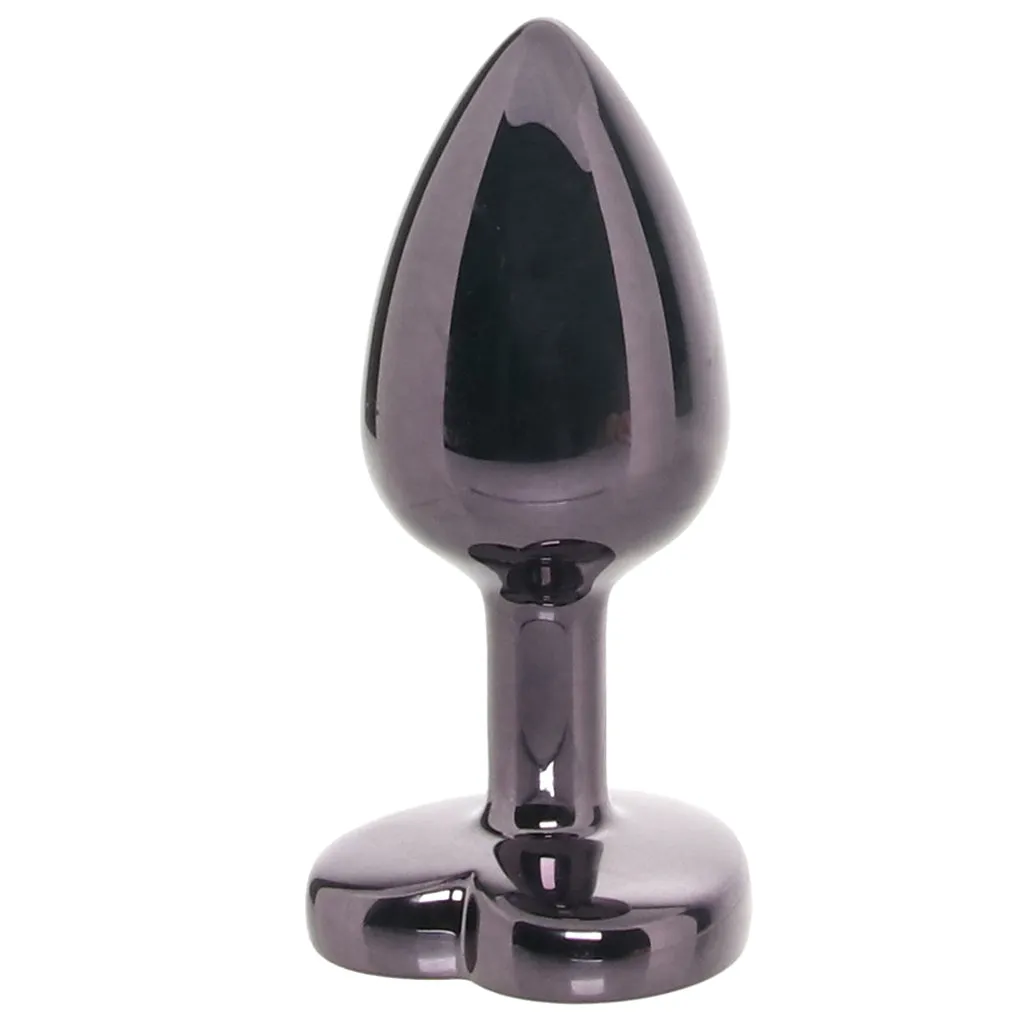 Jewel Black Diamond Heart Plug in Small