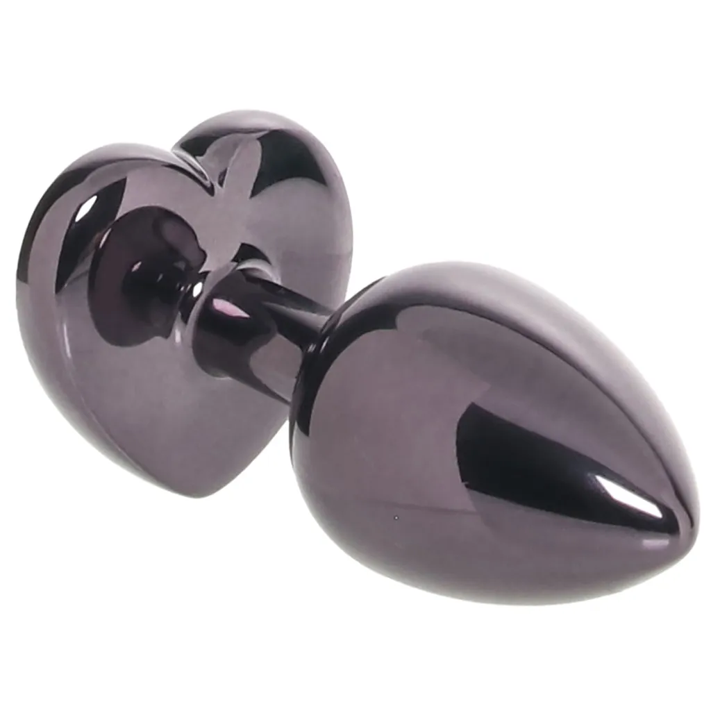 Jewel Black Diamond Heart Plug in Small