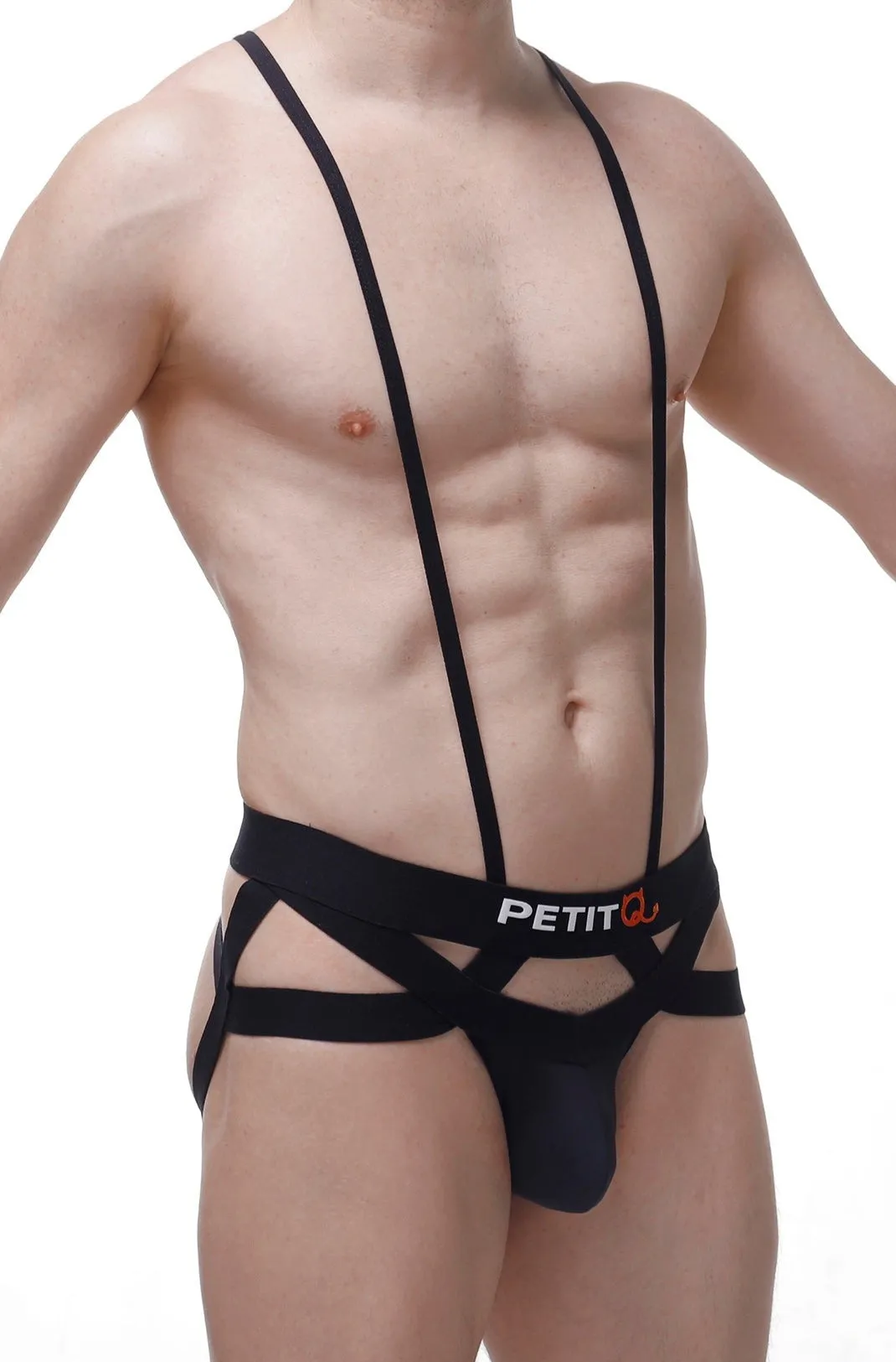 Jockstring Suspenbust Black