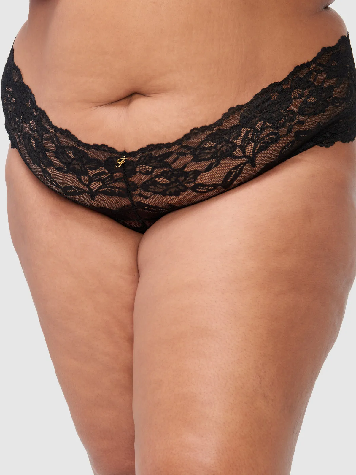 Mabel Crotchless Lace Up Back Cheeky