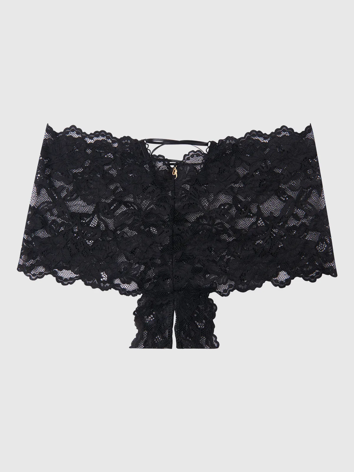 Mabel Crotchless Lace Up Back Cheeky
