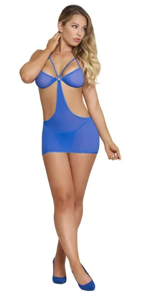 Oh So Sexy Magic Silk Cut Out Dress & G Set M261 - Black
