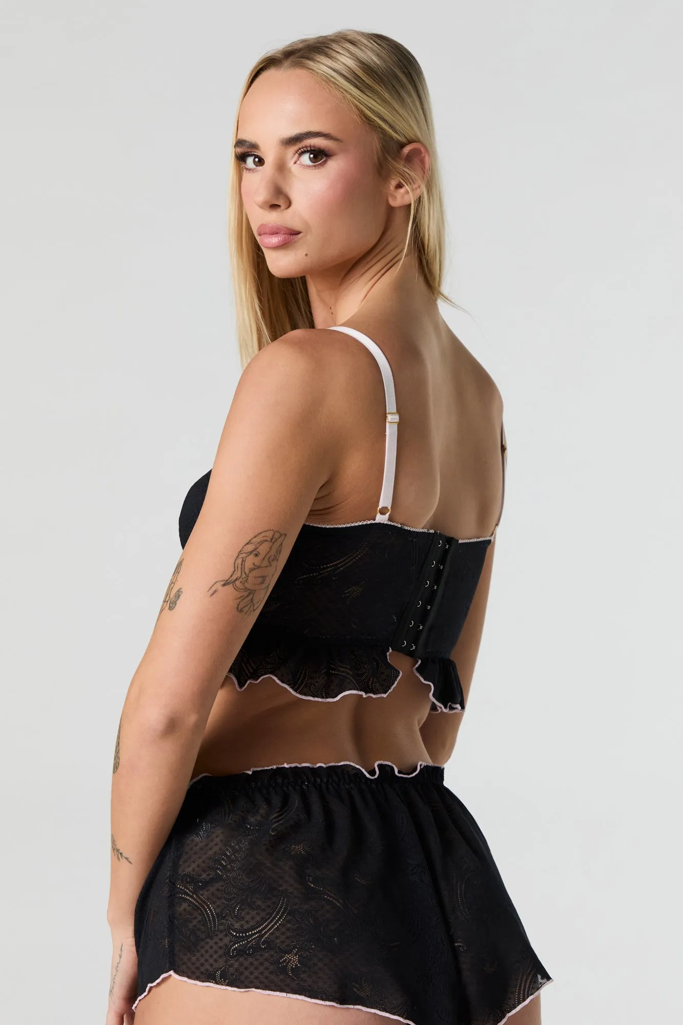 Paisley Eyelet Lingerie Pajama Short