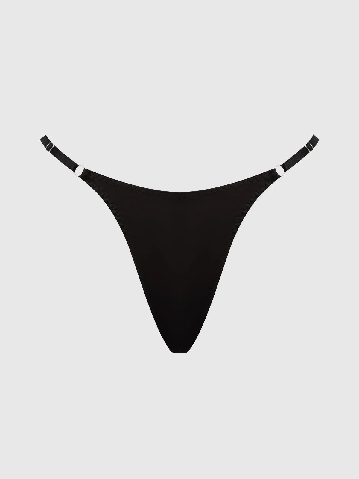 Petra Slider Side Rhinestone Back Satin Mini G-String
