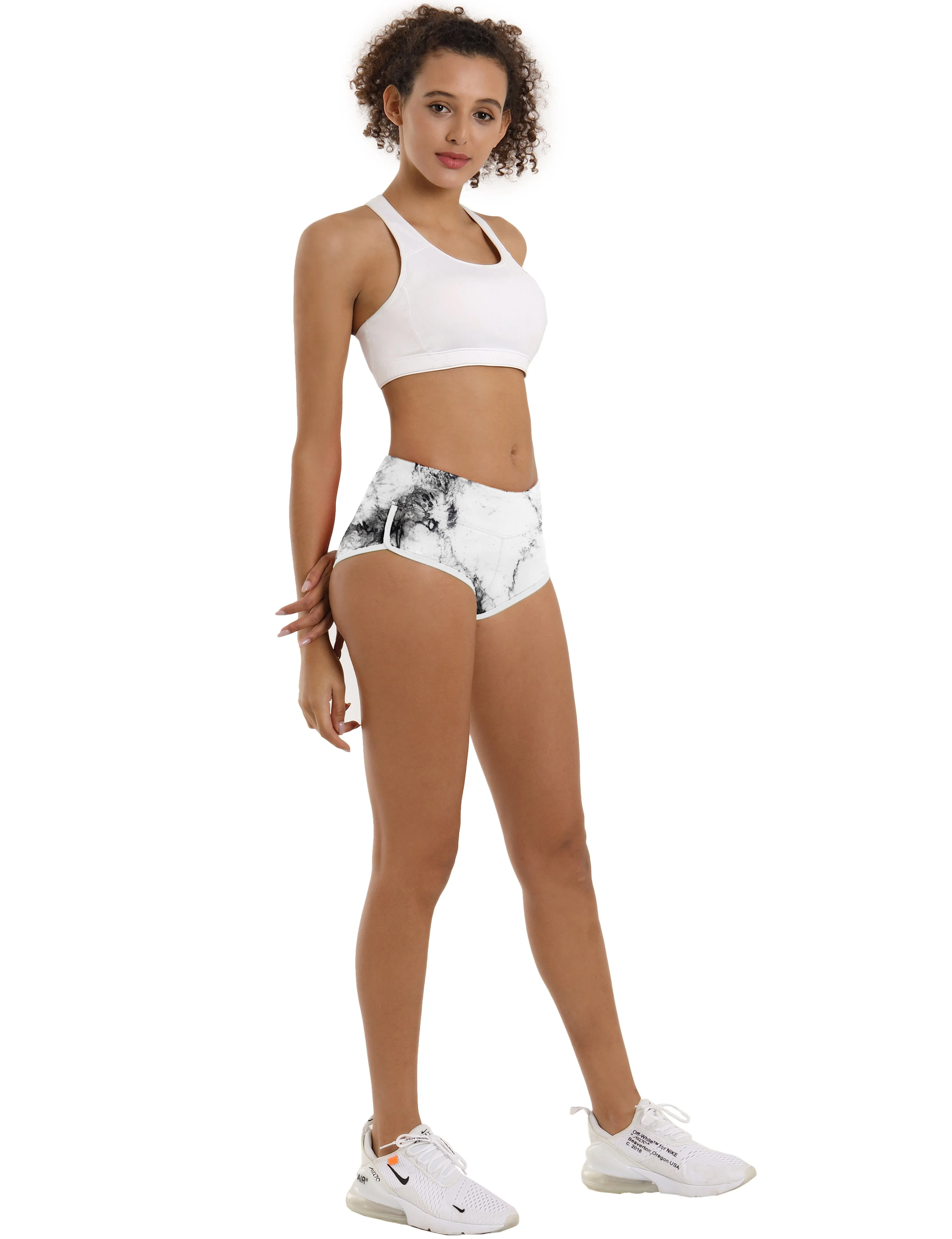 Printed Booty Biking Shorts arabescato_Biking