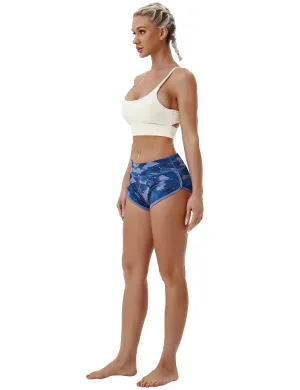 Printed Booty Pilates Shorts navy brushcamo_Pilates