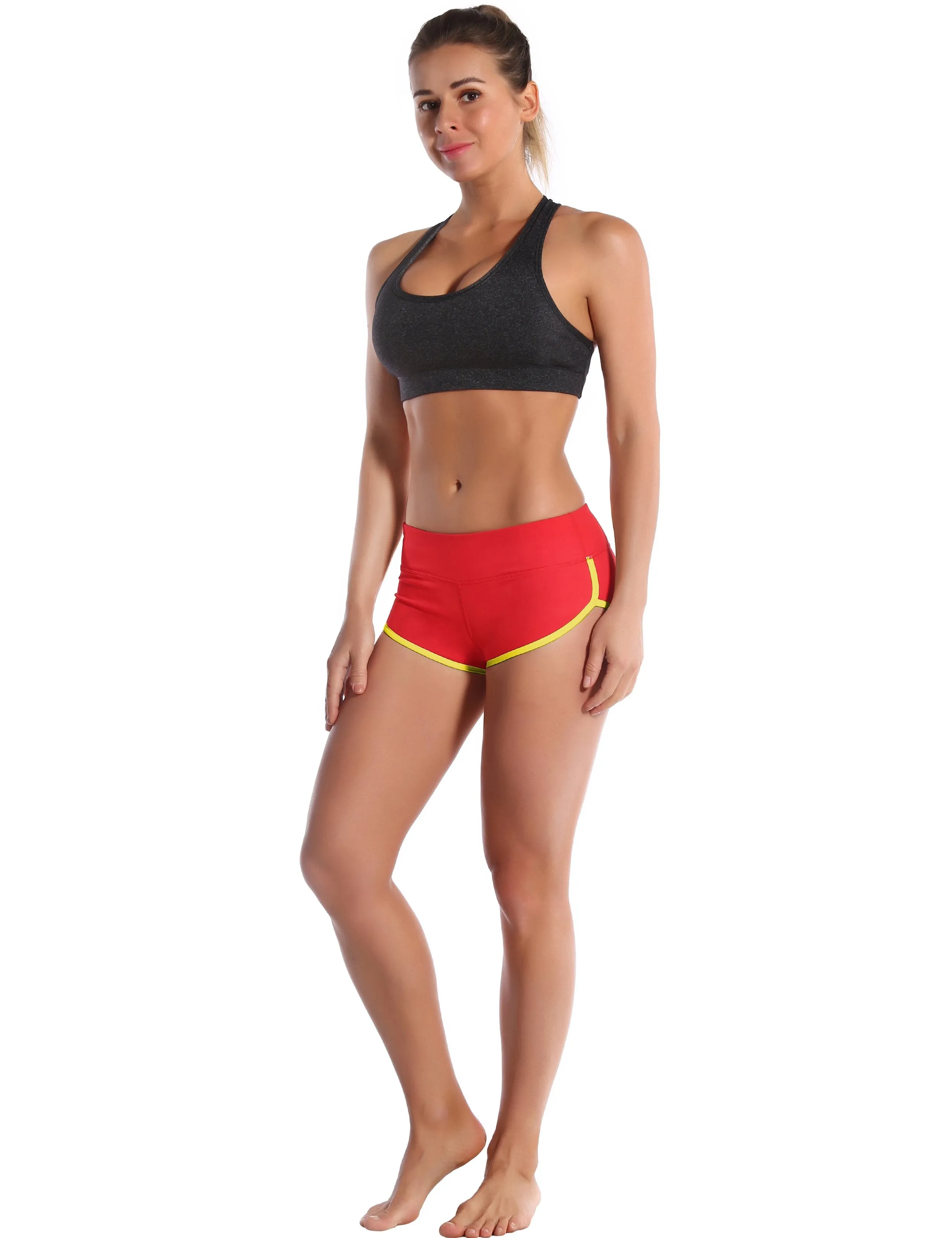 Sexy Booty Tall Size Shorts scarlet_fluorescentyellow ins_Tall Size